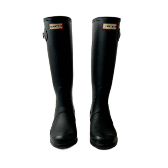 Hunter Womens Original Tall Rain Boots Size US 6 Rubber Matte Black - Picture 3 of 15